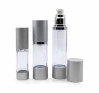 Clear Airless Bottle with Aluminium Top, 50 ml | Handymade
