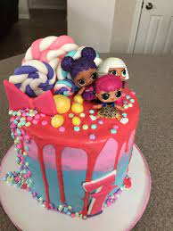 7th birthday lol surprise birthday cake. Lol Surprise Doll Cake Drip Cake Pink Birthday Cake Girl 7th Birthday Cakes Cake Birthday Cakes For Teens