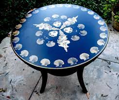 Diy artist sketch decoupaged coffee table with gold legs. 10 Unique Ways To Update A Table With Decoupage