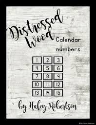 Black And White Classroom Calendar Set Distressed Wood Calendar Numbers Editable In 2020 Word Wall Letters Calendar Numbers Classroom Calendar