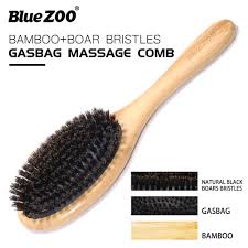 Expensive natural boar bristle brushes are often promoted as the best type of brush to use for your hair. Natural Bamboo Hair Brush Bamboo Black Boar Bristles Gasbag Massage Comb Improve Hair Growth Dandruff Scalp Prevent Hair Loss Combs Aliexpress