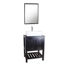 Home > woodworking plans > diy bathroom vanity with bottom drawers. 24inches Bathroom Vanity Cabinet White Round Ceramic Vessel Sink Free Stand Cabinet W Mirror Solid Brass Faucet Pop Up Drain Combo Include Shelf At The Bottom Bathroom Vanity And Sink Combo U Eway Bathroom Fixtures Bathroom Sink Vanities Accessories