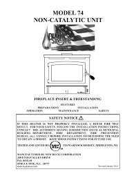 Wood burning insert for new construction home. Model 74 Manual Buck Stove