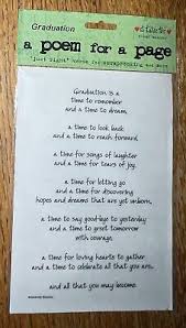 ITT Craft Supply~ Poem For A Page by It takes Two~ Graduation~Grad Clear  Sticker