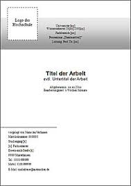 Kopfzeile wie in jeden offiziellen brief, gehört auch auf ein handout ein sogenannter „kopf. Deckblatt Fur Die Hausarbeit Tipps Muster Vorlagen