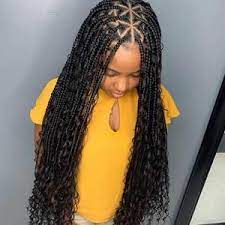 Ready To Ship Cornrow Wig Cornrow Braided Wig For Black Women Lace Front Wig Tribal Braided Wig Slant Part In 2021 Braids With Curls Boho Braids Braided Hairstyles