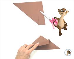 Ein quadratisches stück papier einmal diagonal falten. Tierisches Lesezeichen Hallo Bloggi Cuchikind