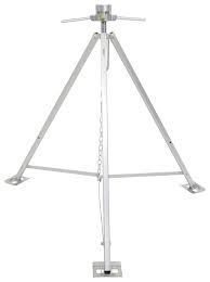 King pin stabilizer rv trailer fifth wheel tripod jack stand adjustable locking. Ultra Fab 5th Wheel King Pin Tripod Stabilizer Aluminum 34 To 52 1 200 Lbs Ultra Fab Products Camper Jacks Uf19 950200