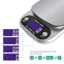 Shop premium kitchen scales & more. Tare Premium Stainless Cooking Electronic Weighing Scales With Led Display Battery Included Rangtouek Digital Kitchen Scale Ingredients 10kg 22lb Silver For Kitchen Lb Oz G Kg Ml Scales Kitchen Dining Fcteutonia05 De