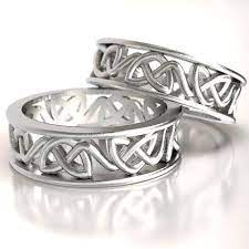 Celtic Wedding Band Set 925 Sterling Silver Wedding Set Celtic Eternit Celtic Wedding Rings Morganite Engagement Rings White Gold White Gold Engagement Rings