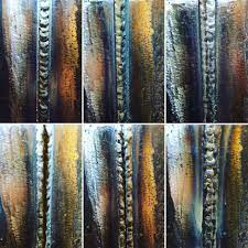 Dual Shield Flux Core E71t 1 Vertical Up 3g Showing The Root Pass Two Stringers And 3 Cover Passes Fcaw Welding Fluxcore Steel Welding Steel Eld