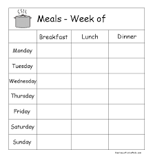 Meal Chart Sada Margarethaydon Com