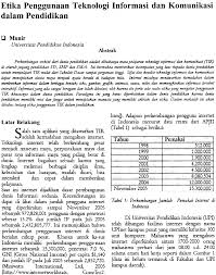 Teknologi membantu dalam pendidikan untuk menciptakan silabus pendidikan yang lebih baik, materi pembelajaran dan produk serta layanan masa depan. Etika Penggunaan Teknologi Informasi Dan Komunikasi Dalam Pendidikan Pdf Document