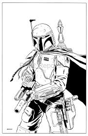 Black White Gallery Boba Fett Art Star Wars Concept Art Star Wars Cards