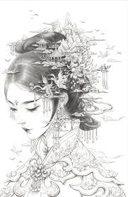 Long Handling Timeflorescence By Gu Ge Li Find Color Etsy Japanese Tattoo Art Geisha Art Japanese Drawings
