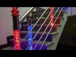 Install recessed lights on your stairs so your family and friends can navigate them after dark or light up the entire deck by accenting your posts with decorative post cap lights. Modern Steel Staircase With Lighting Steel Railing Led Lights Modern House Design And Decoration Youtube