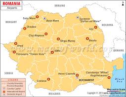 Romania map by googlemaps engine: Airports In Romania Romania Airports Map