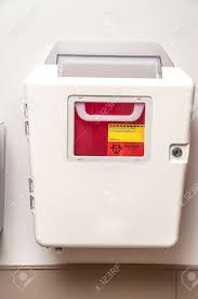 It is designed for personal protection in an environment containing needles or other. Sharps Container On The Wal Of A Patient Room In A Hospital Or Stock Photo Picture And Royalty Free Image Image 23226525