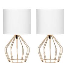 Amazon Com Haitral Gold Table Lamps Set Of 2 Minimalist Table Lamps Modern Golden Lamp With Hollowed Out Gold Table Lamp Table Lamp Sets Lamps Living Room