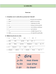 Le Verbe Dire - Exercices | PDF