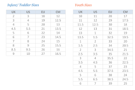 Toddler Shoe Size Chart Size Chart For Shoes Toddler