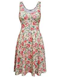 Tom S Ware Womens Casual Fit And Flare Floral Sleeveless Dress At Amazon Women S Clothin Fashion Clothes Women Sleeveless Floral Dress Casual Dresses For Women