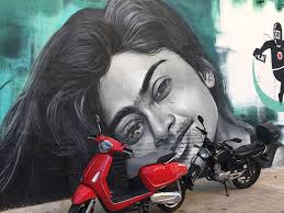 Christopher an artist himself does an awesome bike tour of Valencia Street  Art work. He explained