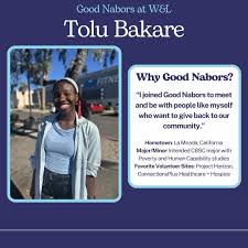 Our first first-year program feature is Tolu Bakare representing Good  Nabors!
