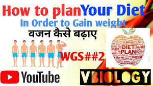 how to prepare a diet chart for wieght gain weight gain wgs 2 free tutorial vinay biology