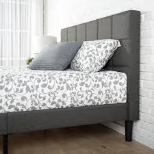 The bed frames from zinus are one of the most affordable purchases in this category. Zinus Lottie Upholstered Platform Grey Bed Frame With Footboard Full Fspbf F Model Home Kitchen Furniture Fcteutonia05 De