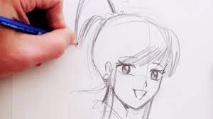 Be sure to leave about the width of one eye in between the eyes. How To Draw A Basic Manga Girl Step By Step Youtube