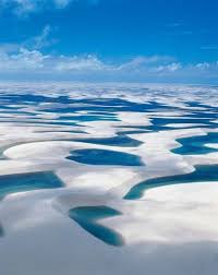 The Lencois Maranhenses National Park In Brazil Is A Desert Of White Sands Interspersed By Turquoise Beautiful Places To Visit National Parks Desert Pictures