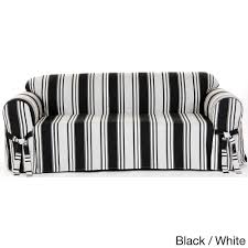 Italian leather sectional sofa set fashionable and stylish in four colors, seats and backs have high density foam to give you extra comfort and support. Classic Slipcovers Classic Stripe Sofa Slipcover Overstock 655910