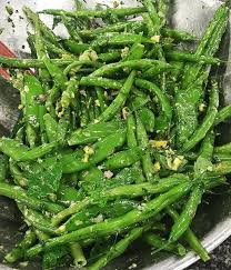 Simplest Green Beans Really Blanched 5mins Then Dressed With Crushed Pistachios Preserved Lemons Garlic Olive Oil Testkitchen