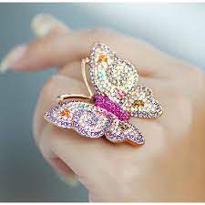 Maybe you would like to learn more about one of these? Colorful Butterfly Ring For Women Rose Gold Filled Alloy With Cz Inlaid Fashion Rings