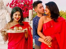 The winner of the miss world 2000 pageant, chopra is one of india's h. Photos Priyanka Chopra Jonas Celebrates Karwa Chauth With Husband Nick Jonas Filmfare Com