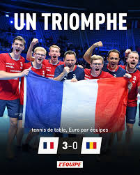 Impériale avec les frères Lebrun et Simon Gauzy, l'équipe de France devient  championne d'Europe par équipe, une première depuis 27 ans ! Cliquez sur le  lien en bio pour accéder à l'article.