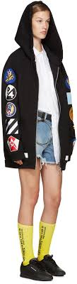 Maybe you would like to learn more about one of these? Off White C O Virgil Abloh Cotton Black Patches Zip Hoodie Lyst