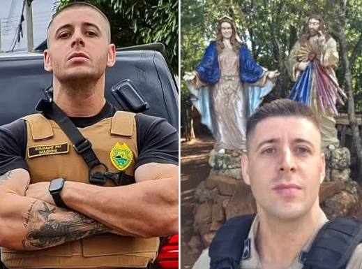 Luto na PM 😔 A Polícia Militar (PM) confirmou que o policial morto durante um confronto na zona rural de Arapuã, na noite desta sexta-feira (31), é o cabo Kauã Gabriel Darodda