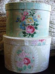 Vintage Wallpaper Boxes Vintage Hat Boxes Vintage Box Hat Boxes
