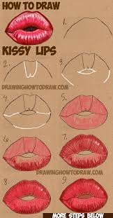 Smiling, open lips helps me more because i want to draw teeth in smiling lips. How To Draw Kissy Kissing Puckering Sexy Lips How To Draw Step By Step Drawing Tutorials