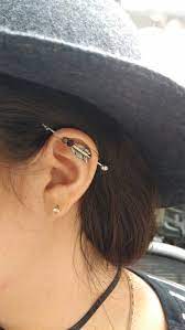 Beaded Feather Arrow 14g 16g Industrial Barbell Scaffold Piercing Ear Piercings Industrial Scaffolding Piercing Industrial Barbell