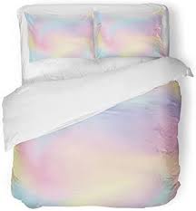 Duvet cover reverses to a coordinating soft green textured stripe in bamboo blend sateen fabric. Amazon Com Sanchic Duvet Cover Set Watercolor Girly Ombre Blue Pattern Gradient Iridescent Pastel Decorative Bed Duvet Cover Sets Ombre Bedding Pastel Bedding