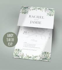 Greenery Wedding Invitation Eucalyptus Invitation Folded Etsy Folded Wedding Invitation Eucalyptus Wedding Invitation Wedding Invitations