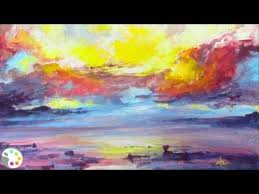 Acrylic Painting Tutorial How Paint An Impressionist Sunset Youtube Acrylic Painting Tutorials Painting Acrylic Painting