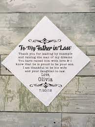 Father In Law Wedding Present Father Of The Groom Gift Customized Wedding Day Handkerchief Gif Father In Law Gifts Wedding Day Gifts Gifts For Wedding Party