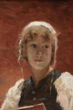 Sold at Auction: Ernest Major, ERNEST LEE MAJOR (American 1864-1950) A  PAINTING, "Portrait of a Woman with a Book,"