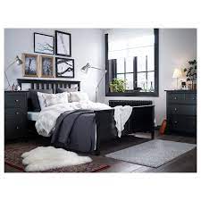 hemnes bed frame black brown ikea in 2020 ikea bedroom furniture ikea hemnes bed hemnes bed