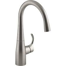 Maybe you would like to learn more about one of these? Kohler Simplice Vibrant Stainless 1 Handle Deck Mount High Arc Handle Kitchen Faucet In The Kitchen Faucets Department At Lowes Com