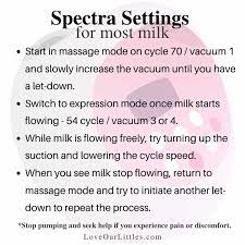 Simply fill out our form, select your spectra pump and accessories, and we'll do the rest. How To Use Spectra Pump Settings With Cheat Sheets And Instructions Love Our Littles
